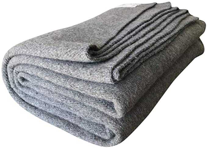 Large Merino Wool Camp vintage Blanket